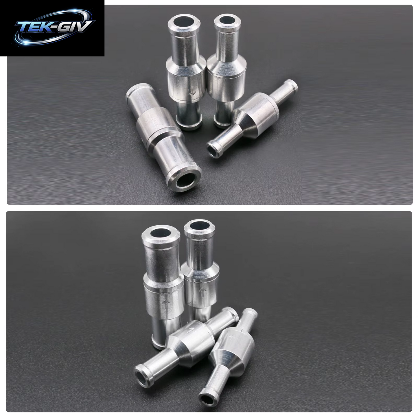 6–12 Mm Rückschlagventil, Chrom, Einweg-Rückschlagventil, Aluminium, Kraftstoff, Wasser, Gas, Luft, Vakuum, 6 Mm/8 Mm/10 Mm/12 Mm