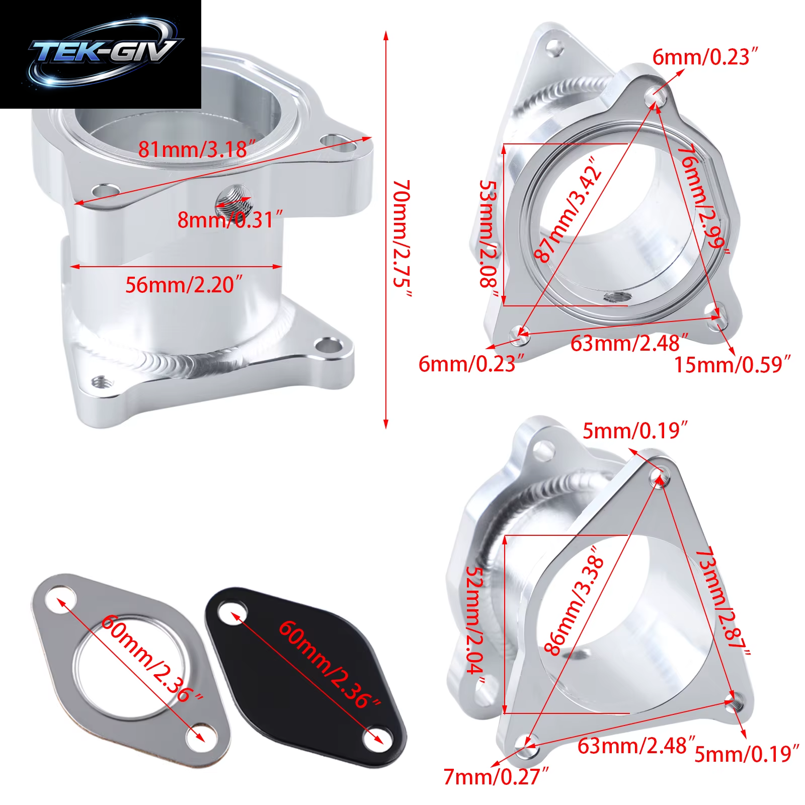 Adapter-Kühler- Und Thermostat-Bungs-Entfernungssatz Für VW Golf Mk5 2.0Tdi Und Skoda 2.0Tdi Silber
