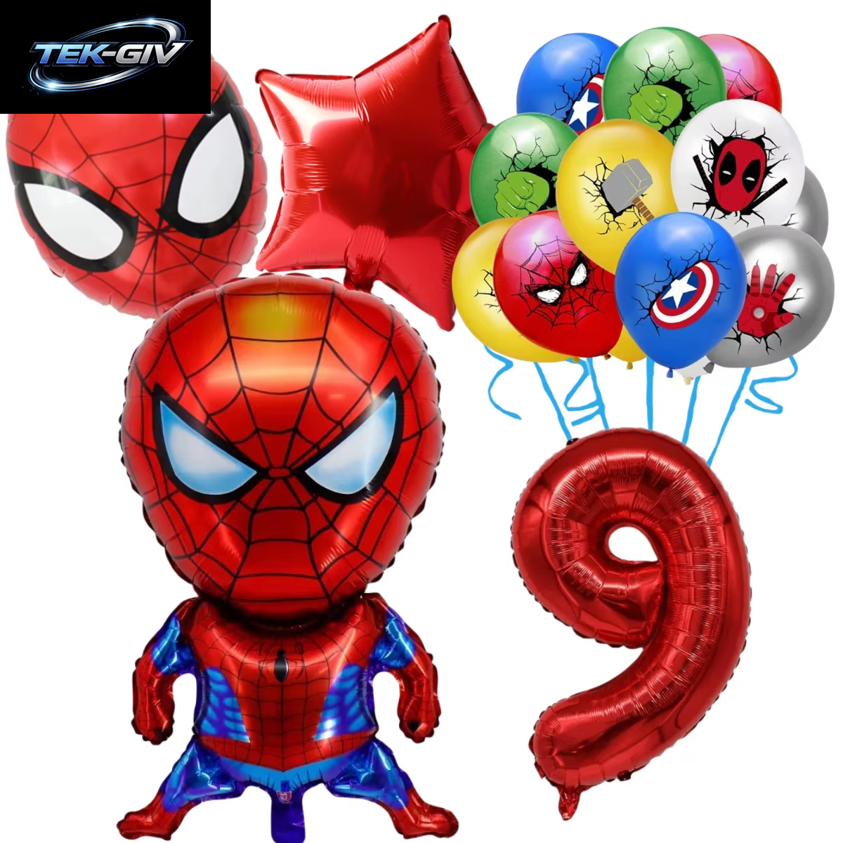 The Avengers Marvel Superheld Hulk Spider-Man Iron Man Ballon Latex Digitalballon Geburtstagsparty Babyparty the Avengers