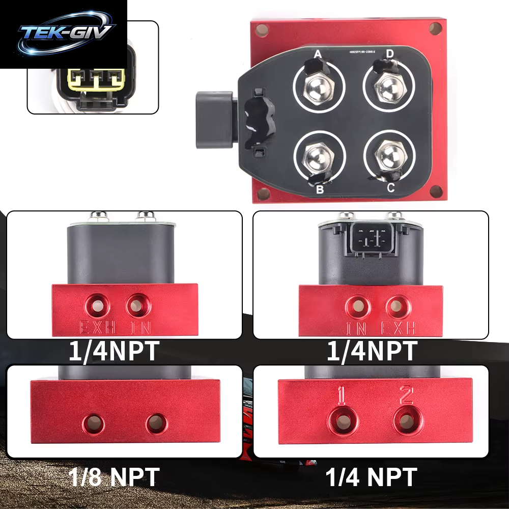 Rotes Universal-Verteilerventil Für Luftfederung, 1/4 1/8 Zoll NPT, Schnelle Airbag-Steuerung, Fbss (0–300 Psi)