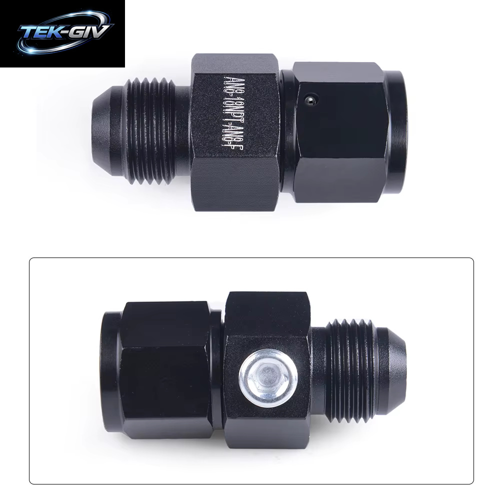 Aluminium Straight AN6 AN8 AN10 Stecker Auf Buchse 1/8" NPT Gauge Sensor Side Port Male Adapter Fitting