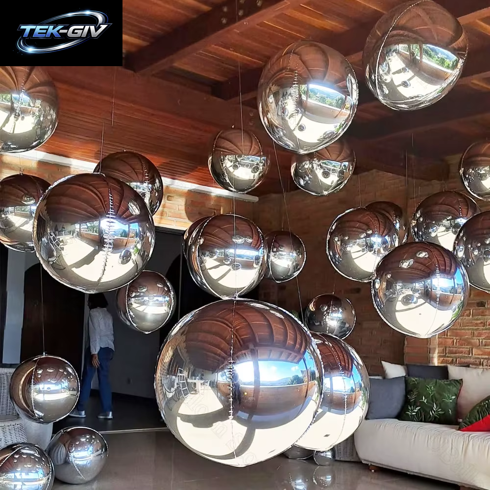10 Stück Silberne 4D-Rundballons 10 18 22 32 Zoll Große Metallische Silberfolienballons Für Geburtstag, Hochzeit, Silberne Partydekorationen
