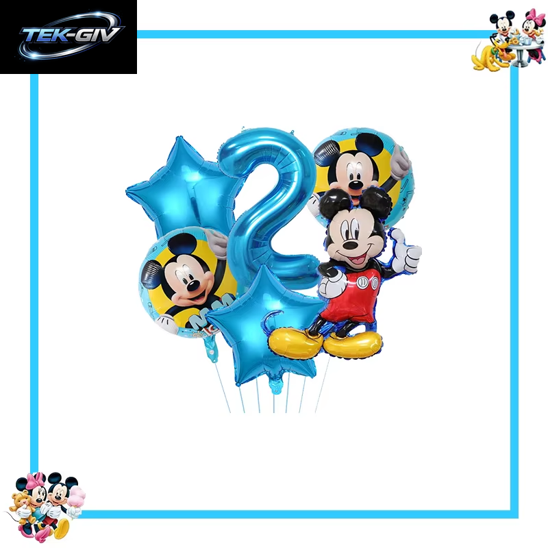 Mickey Mouse Geburtstag Party Dekoration Geschirr Candy Box Banner Tischdecke Hintergrund Ballon Für Kinder Geburtstag Party Supplies