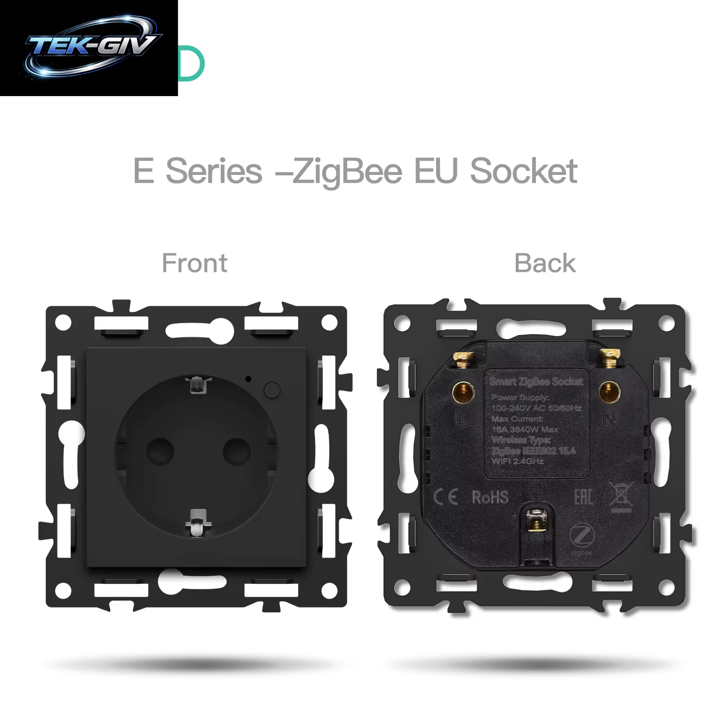 BSEED Zigbee Mechanische Licht/Rollos/Dimmer Tuya Smart Switches EU/FR Steckdose Module Matte Kunststoff Rahmen DIY Teile