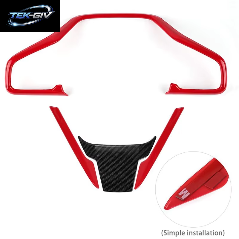 Innen Lenkrad Abdeckung Trim Aufkleber Für Honda Civic 10Th Gen Limousine Hatchabck Coupe Typ R 2016-2021