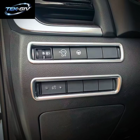 Matte Chrome Interior Center Konsole Schalter Zierleisten Abdeckung Für 2021-2025 Nissan Rogue X-Trail T33 Qashqai J12 Zubehör