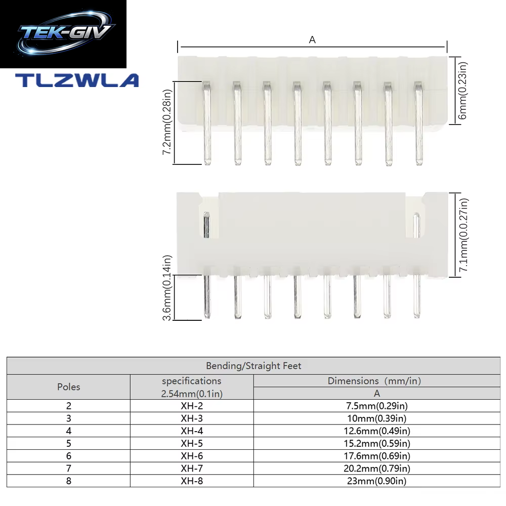 100 Stücke JST XH2.54 2/3/4/5 Pin Terminals Kunststoff Shell Stecker + Buchse Draht Stecker XH 2,54 2P 3P 4P 5P-14P