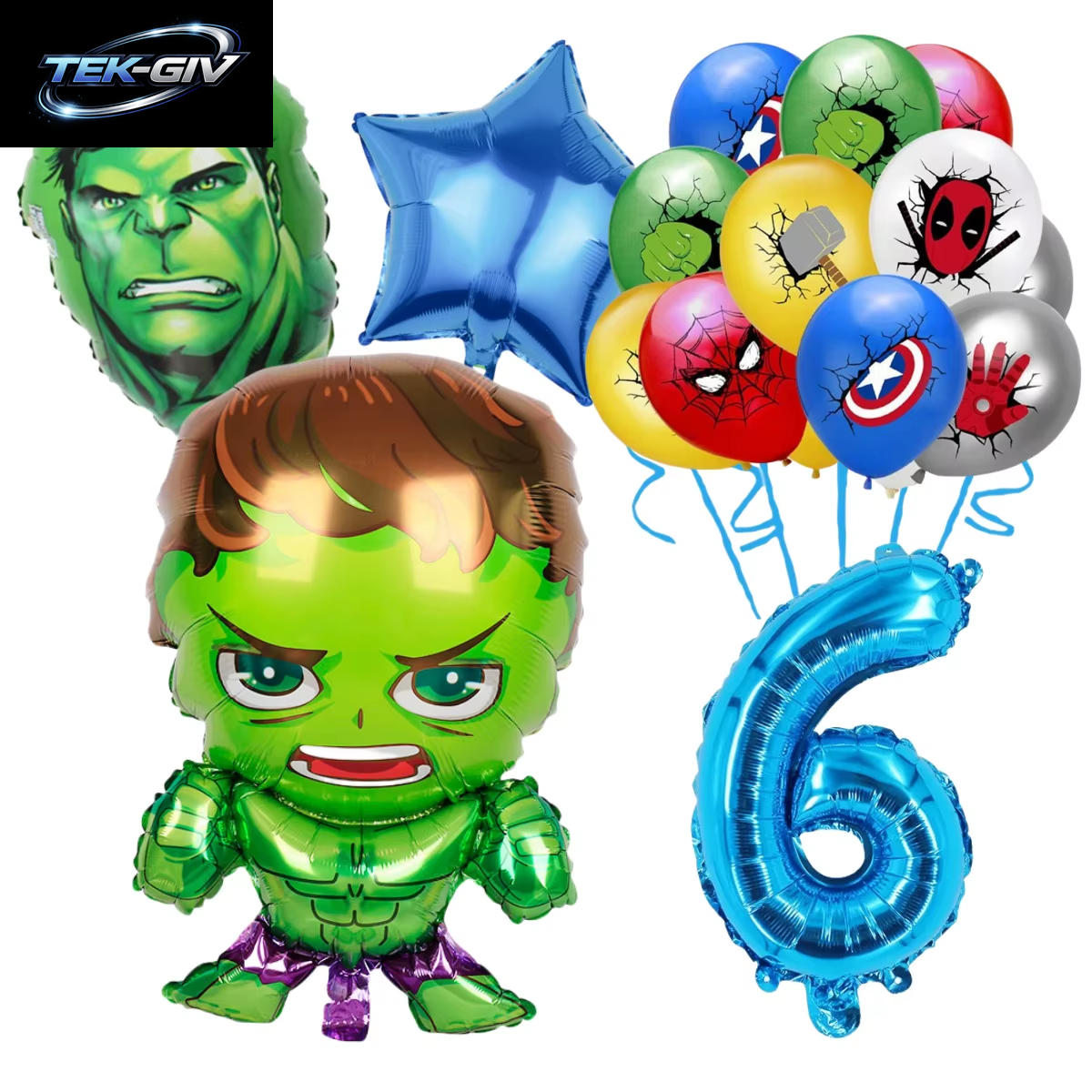 The Avengers Marvel Superheld Hulk Spider-Man Iron Man Ballon Latex Digitalballon Geburtstagsparty Babyparty the Avengers