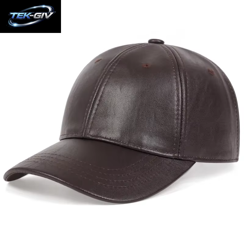 Unisex Einfarbig Leder Baseball Caps Frühling Und Herbst Outdoor Einstellbare Casual Hüte Hip Hop Hut Sonnenschutz Hut