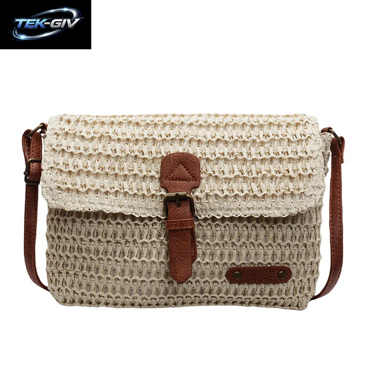 Neue Modische Stroh-Damentasche, Trendige Urlaubs-Casual-Schulter-Crossbody-Tasche, Vielseitige, Stilvolle Stroh-Damentasche Für Damen
