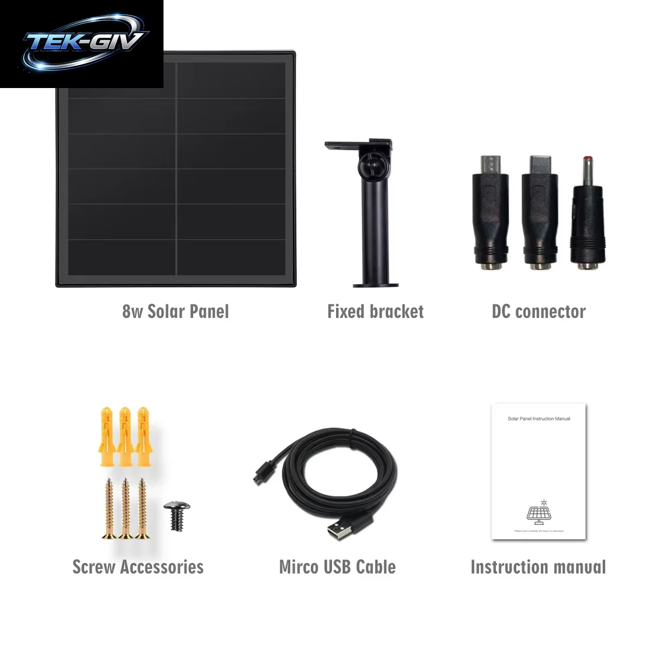8 W Solarpanel, Wasserdicht, Micro-Usb/Typc-Ausgang, 5 V Solarzellen, Aufladen, Installieren Sie 18650-Batterien Im Freien Für Leds Oder Fernsensoren