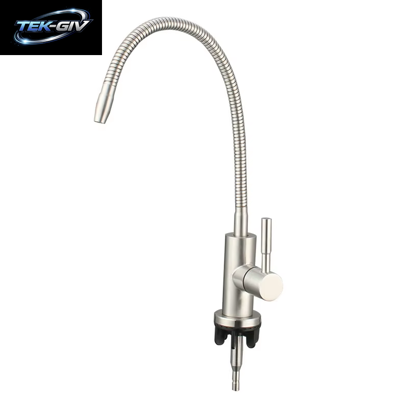 1/4 Zoll Küchenwasserfilterhahn, Flexibler Trinkhahn, Wasserreiniger, Wasserhahn, Küchenarmatur Aus Edelstahl 304