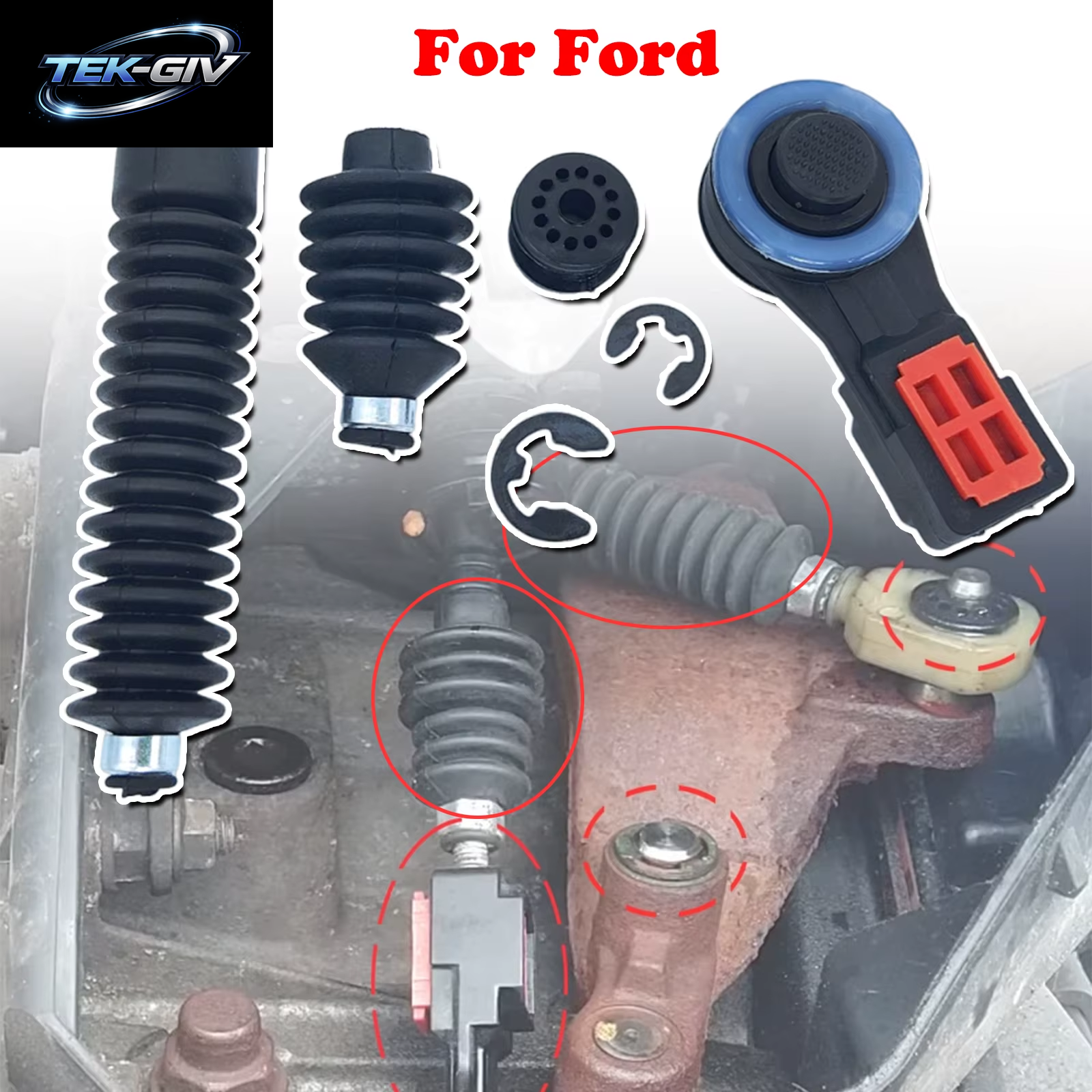 Für Ford Focus Fiesta C-Max Fusion Schaltgetriebe Schaltkabelgestänge Schalthebel Endmanschette Stange Verbindungshülse 2002 2004 2006