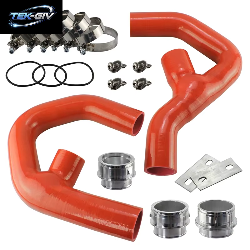 Schwarz/Rot/Blau Silikon Turbo Intercooler Rohr Schlauch Passend Für Golf MK5 MK6 GTI 2.0 Fsi W/Adapter 2006-2009