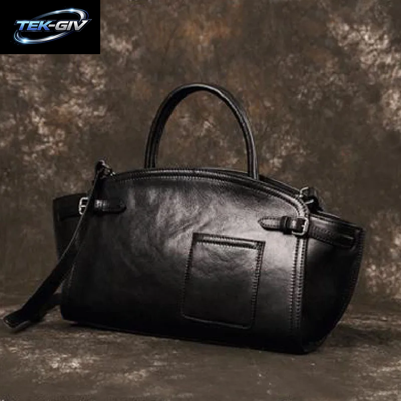 Hochwertige Leder-Bowlingtasche Im Nischendesign, Bowling-Handtasche