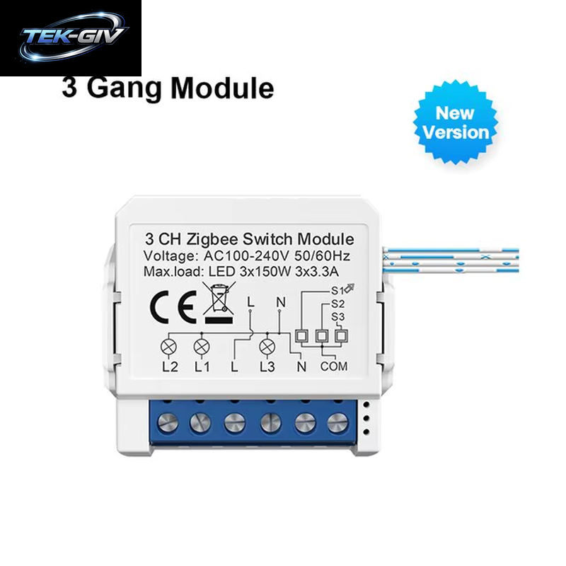 AVATTO Zigbee Tuya 1/2/3/4 Gang Mini Smart Switch DIY Licht Schalter Modul Zwei-Wege Steuerung Funktioniert Mit Alexa Alice Google Hause