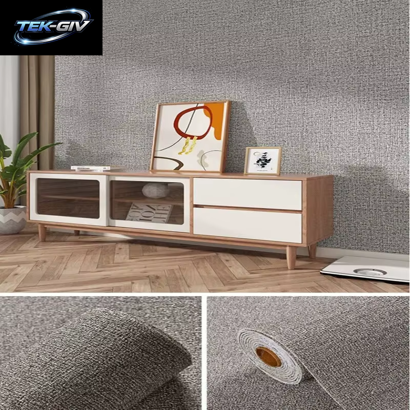 Leinen 3D Schaum Selbstklebende PVC Einfarbig Verdickte Wasserdichte Hintergrund Wand Renovierung Tapete Wand Aufkleber Wohnkultur