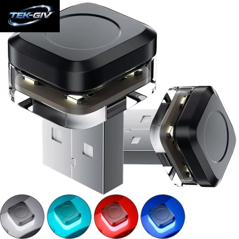 Mini USB LED Nachtlichter Auto Innen Atmosphäre Lampe Auto Dekoration Umgebungsbeleuchtung LED Neonlampe Auto 5V Plug & Play