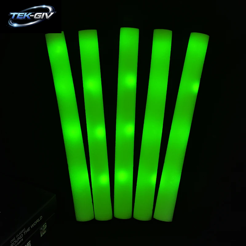 30 Stück RGB LED Glow Foam Stick Bulk Bunte LED Glow Sticks Cheer Tube Dark Light Geburtstag Hochzeit Party Supplies
