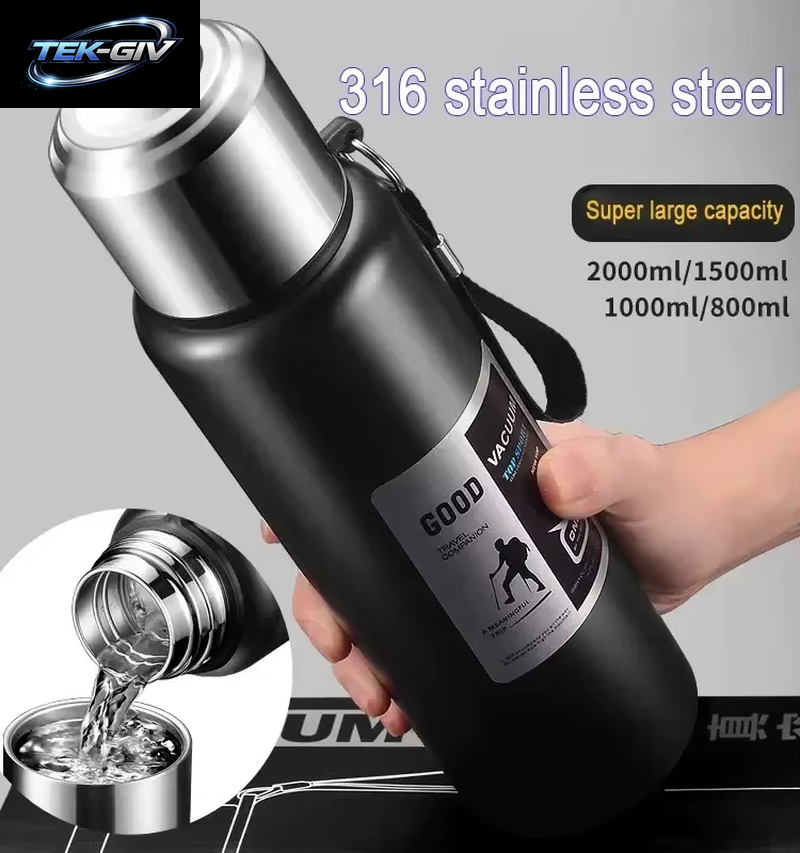 Große Kapazität Kalte Thermische Thermoskanne Becher Edelstahl Isoliert Tee Kaffee Wasser Flasche Isolier Flasche Topf Reise Becher