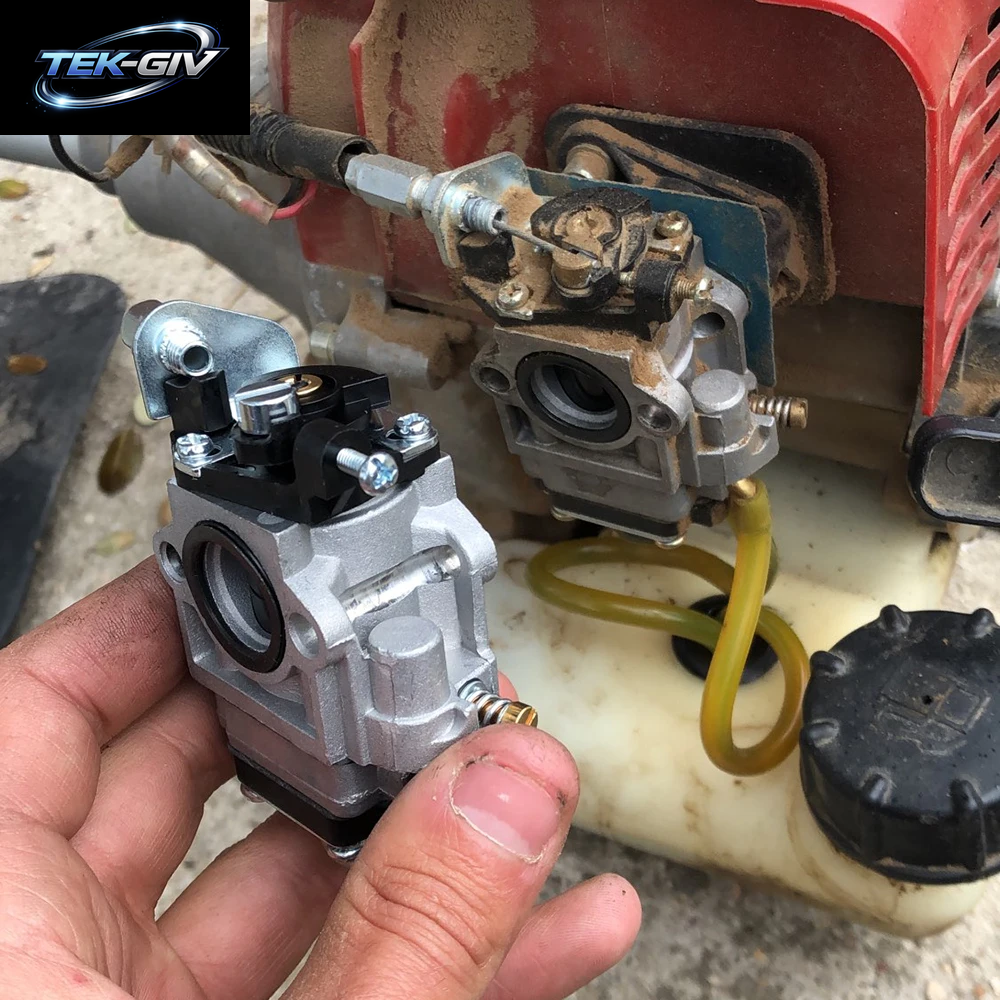 15Mm Vergaser Für 40Cc-49Cc Mini Roller ATV Strimmer Gras Cutter Kettensäge Carb Benzin Freischneider Motorrad Zubehör