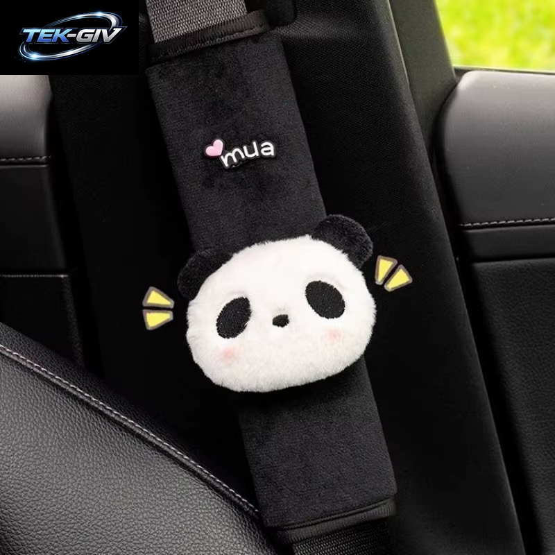 Panda Auto Sicherheits Gurt Schulter Schutz Niedlichen Rucksack Schulter Schutz Dekorative Plüsch Puppe Auto Zubehör Innen Frau