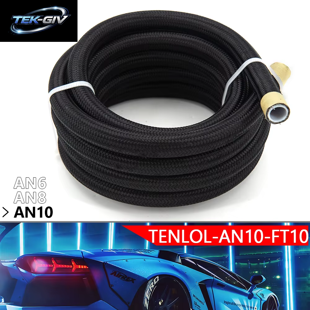 Kostenloser Versand 10/20 Füße 3 M/6 M AN6 AN8 AN10 PTFE Öl Kraftstoff Schlauch NYLON Geflochtene Innenseite PTFE