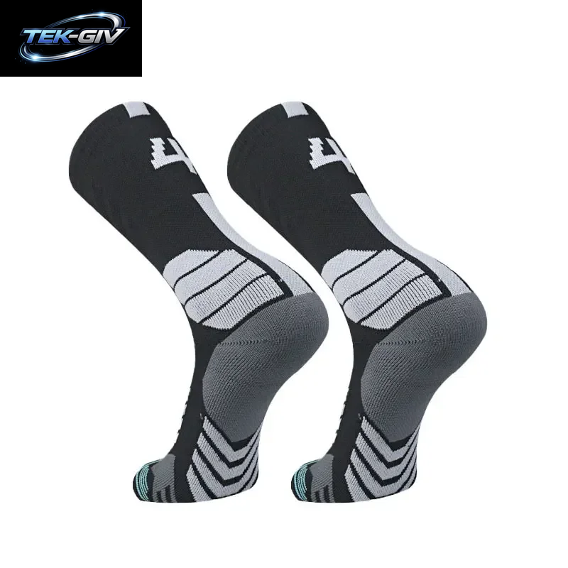 Hochwertige Elite-Basketballsocken Kompressionssocken Für Herren Mit Nummerierung Erwachsene Frottee-Sohle Outdoor-Sportsocken Unisex