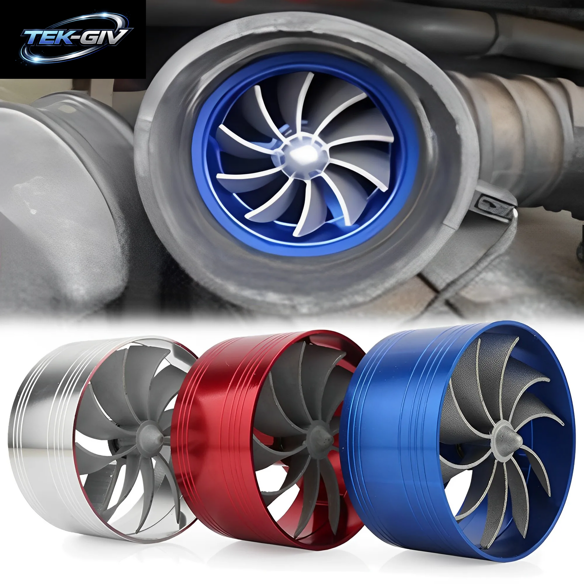 Einseitige Auto Lufteinlass Turbo Gas Heizöl Saver Fan Turbo Kompressor Turbine Motor Turbolader Power Modifiziertes Zubehör