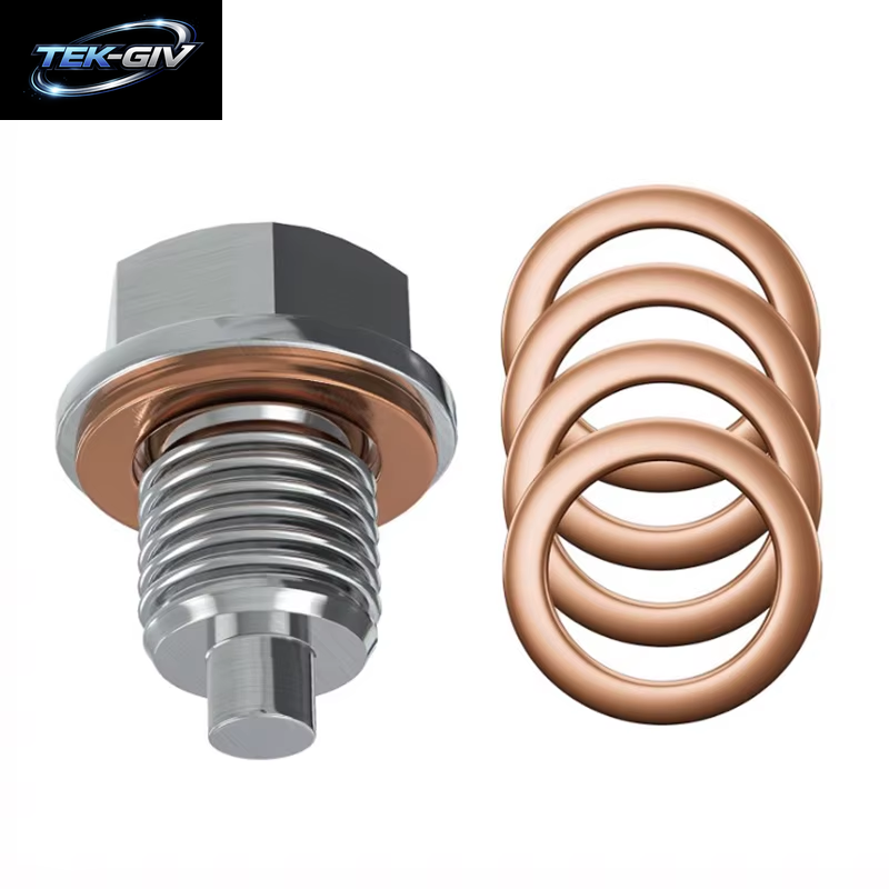 M14 X 1,5 M12 M16 M18 M20 Magnetic Öl Ablauf Stecker, Edelstahl Öl Ablauf Stecker Mit 5 Stücke Kupfer Zerquetschen Waschmaschine Für Ford GM