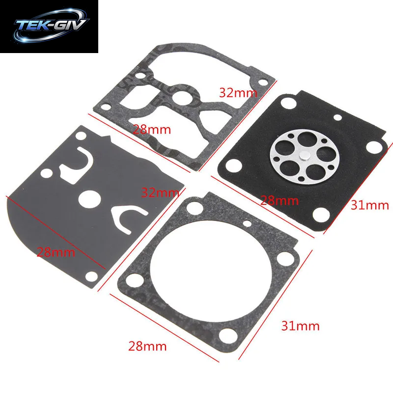 Gras Trimmer Vergaser Rebuild Kit Für ZAMA RB-100 STIHL HS45 FS55 FS38 BG45 Vergaser Membran Dichtung Primer Birne Reparatur