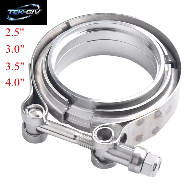 V-Band-Klemme, Männlich, Weiblich, Auspuffflansch, 304 Edelstahl, Turbo-Schalldämpfer-Rohr-Kits, Entriegelung, Autozubehör, 2 Zoll, 2,5 Zoll, 3 Zoll, 3,5 Zoll, 4 Zoll