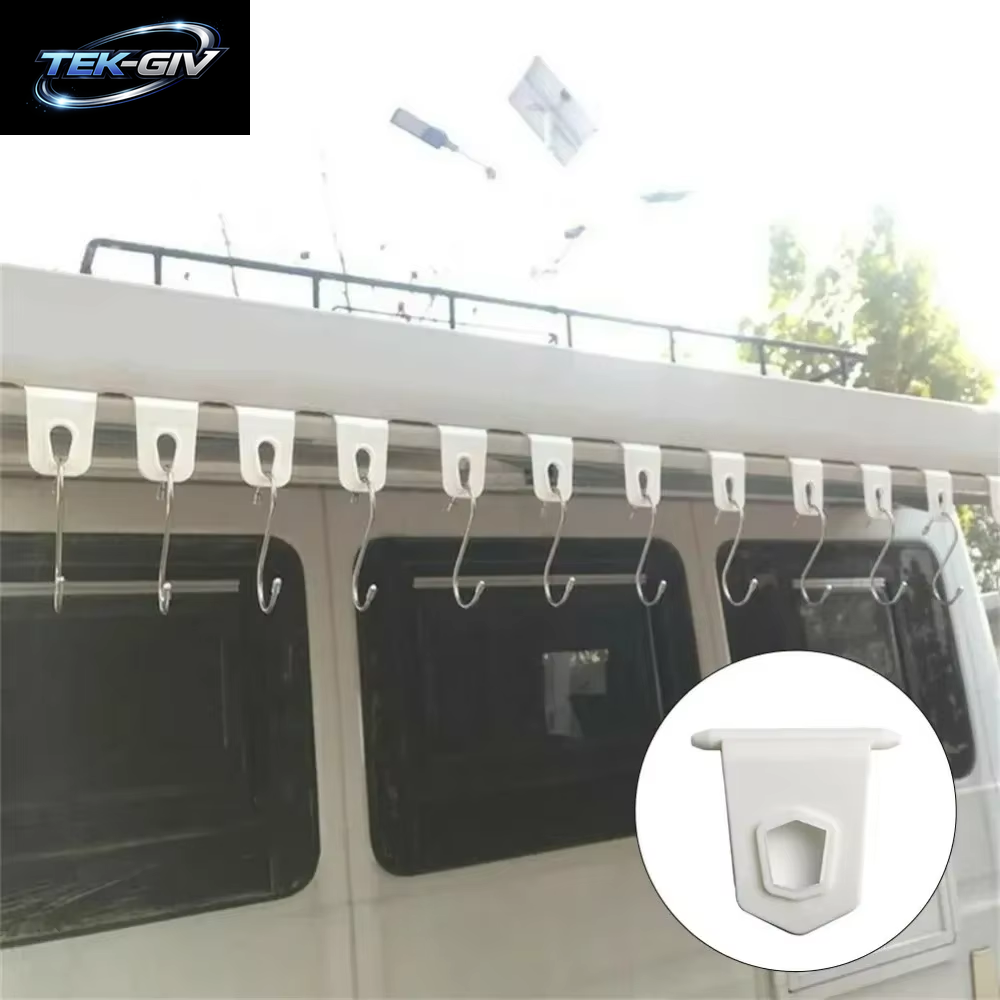10 Stück Weiß/Schwarz Universal Markise Kleiderhaken Racks Für RV Camper Caravan Party Lichthalter RV Markisenhaken Zubehör