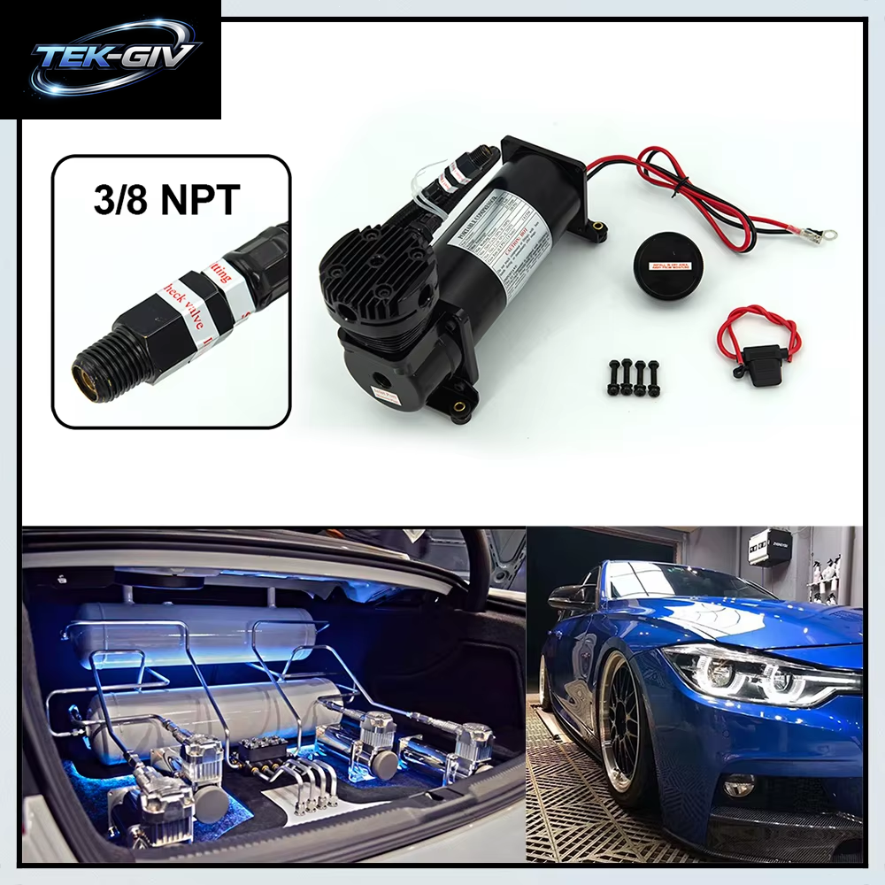 Universal 480C 12V Low Noise Suspension Luftkompressor Auto Air RIDE Suspension Kits Luftpumpe