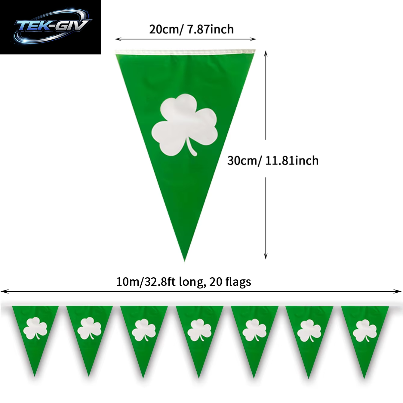 St. Patrick'S Day Banner Girlande Hängende Wirbel Dekorationen St. Patrick'S Day Party Banner Kleeblatt Luftballons St. Patrick Day Dekore