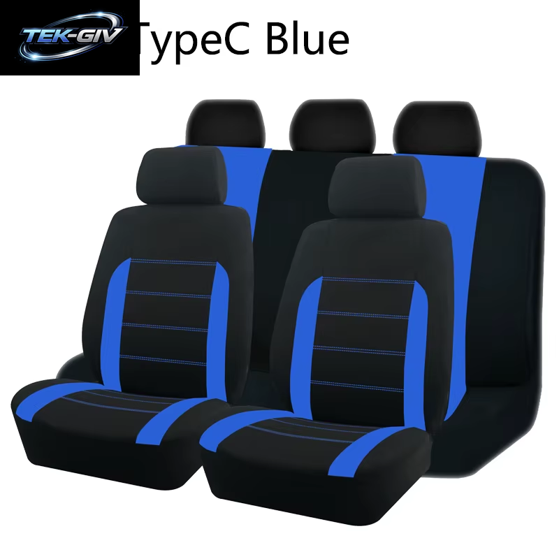 AUTO plus Sport Universal Polyester Auto Sitz Abdeckung Set Fit Meisten Auto Plain Stoff Bicolor Stilvolle Auto Zubehör Seat Protector