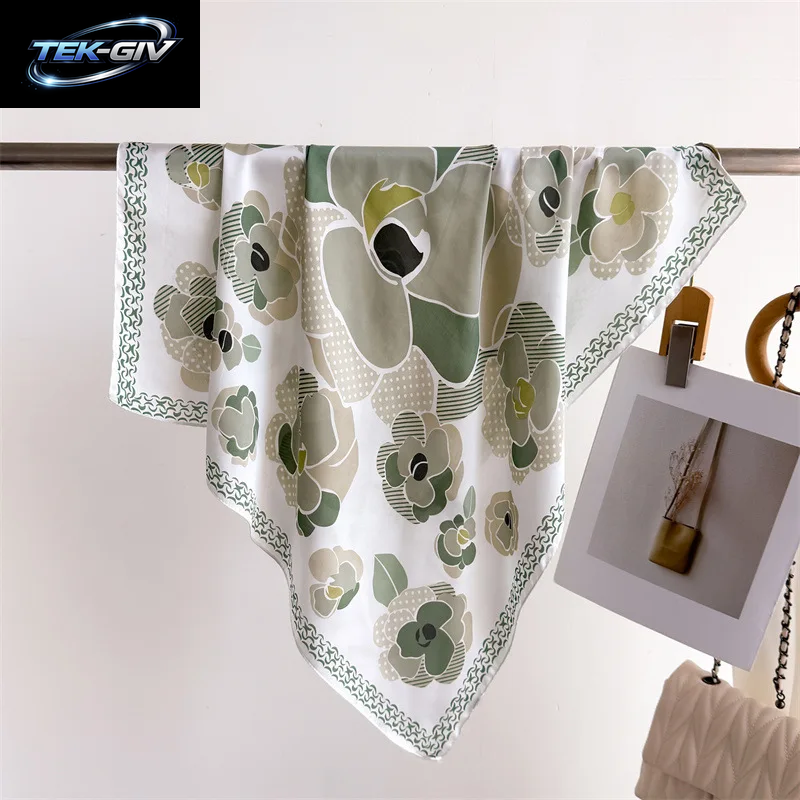 Luxus Neue Gedruckt Schals Frauen Seidenschal Frühling Und Sommer Blumen Dekorationen Kleine Krawatten Haarbänder Taschen Großhandel