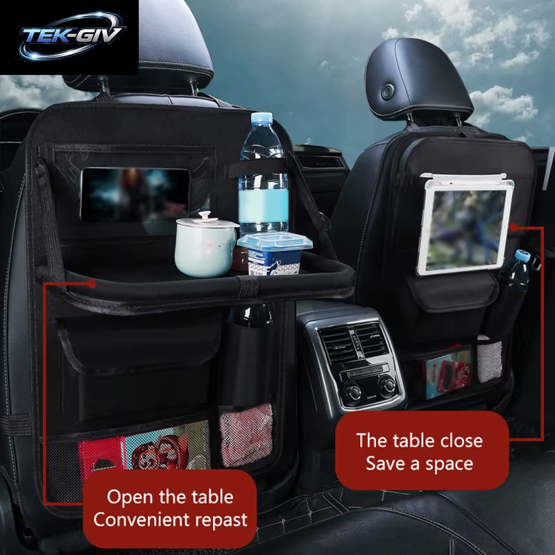 Faltbarer Autositz-Organizer Mit Tablett, Tablet-Handyhalter, Multifunktionale Aufbewahrung Im Auto-Innenraum, Universelles Autozubehör