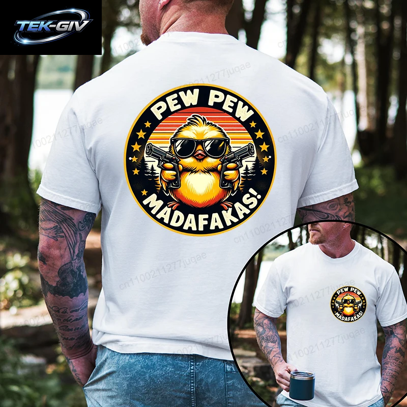 Herrenbekleidung Pew Pew Madafakas T-Shirt Männer Frauen T-Shirt Modemarke Kleidung T-Shirts Süßes Küken Lustiges Grafik-Freizeithemd