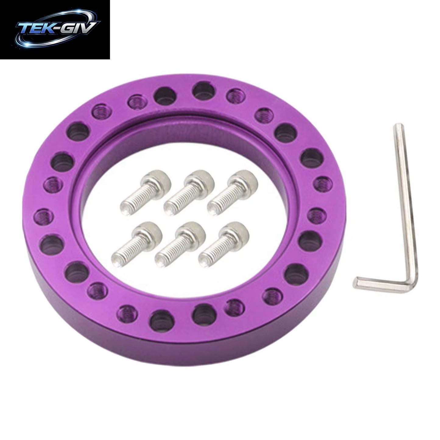 Aluminium Auto Lenkradnabe Adapter Spacer Pad Mit 6 Schrauben Fahrzeugteile Räder Zubehör Umwandlung Spacer Rennwagen