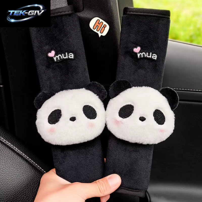 Panda Auto Sicherheits Gurt Schulter Schutz Niedlichen Rucksack Schulter Schutz Dekorative Plüsch Puppe Auto Zubehör Innen Frau