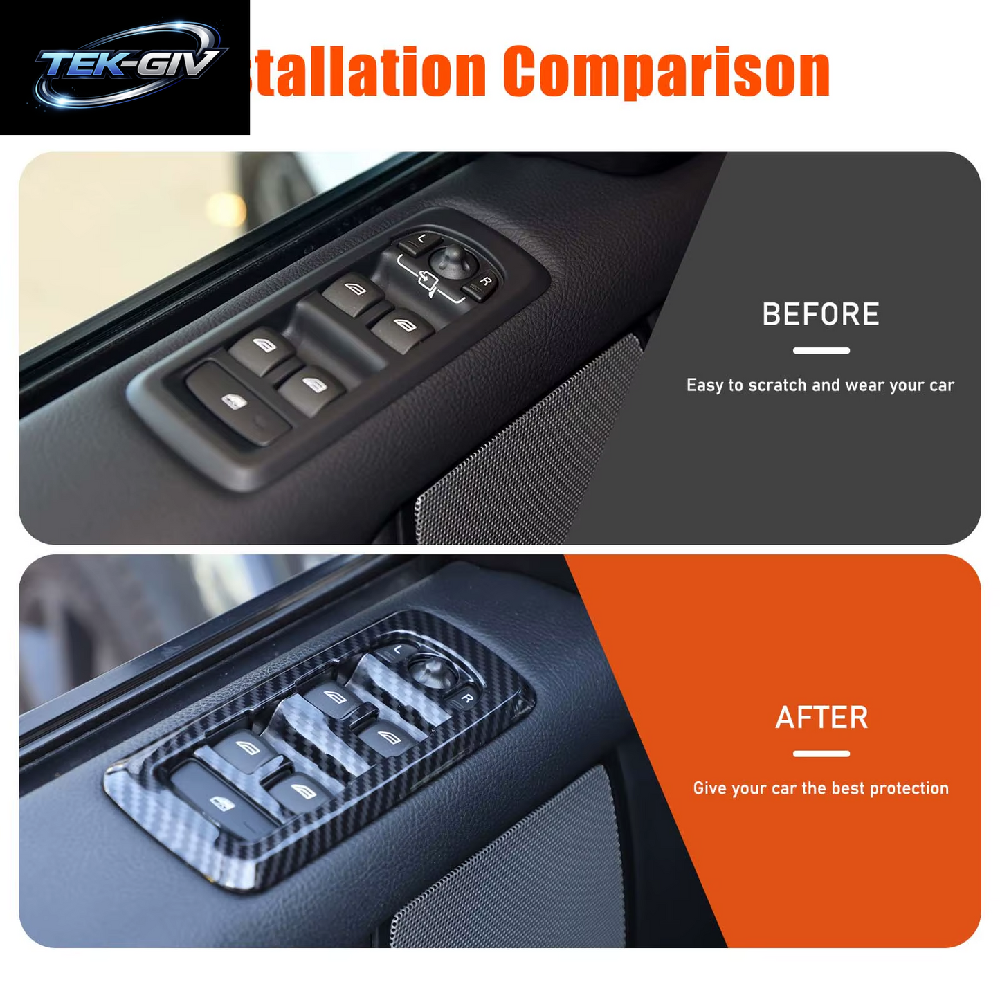 ABS Carbon Auto Fensterheber Schalter Taste Panel Abdeckung Trim Für Land Rover Discovery 4 2010-2016 Für Range Rover Sport 2010-2013