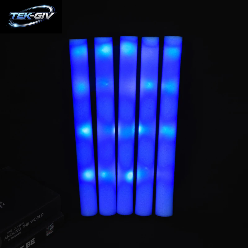 30 Stück RGB LED Glow Foam Stick Bulk Bunte LED Glow Sticks Cheer Tube Dark Light Geburtstag Hochzeit Party Supplies