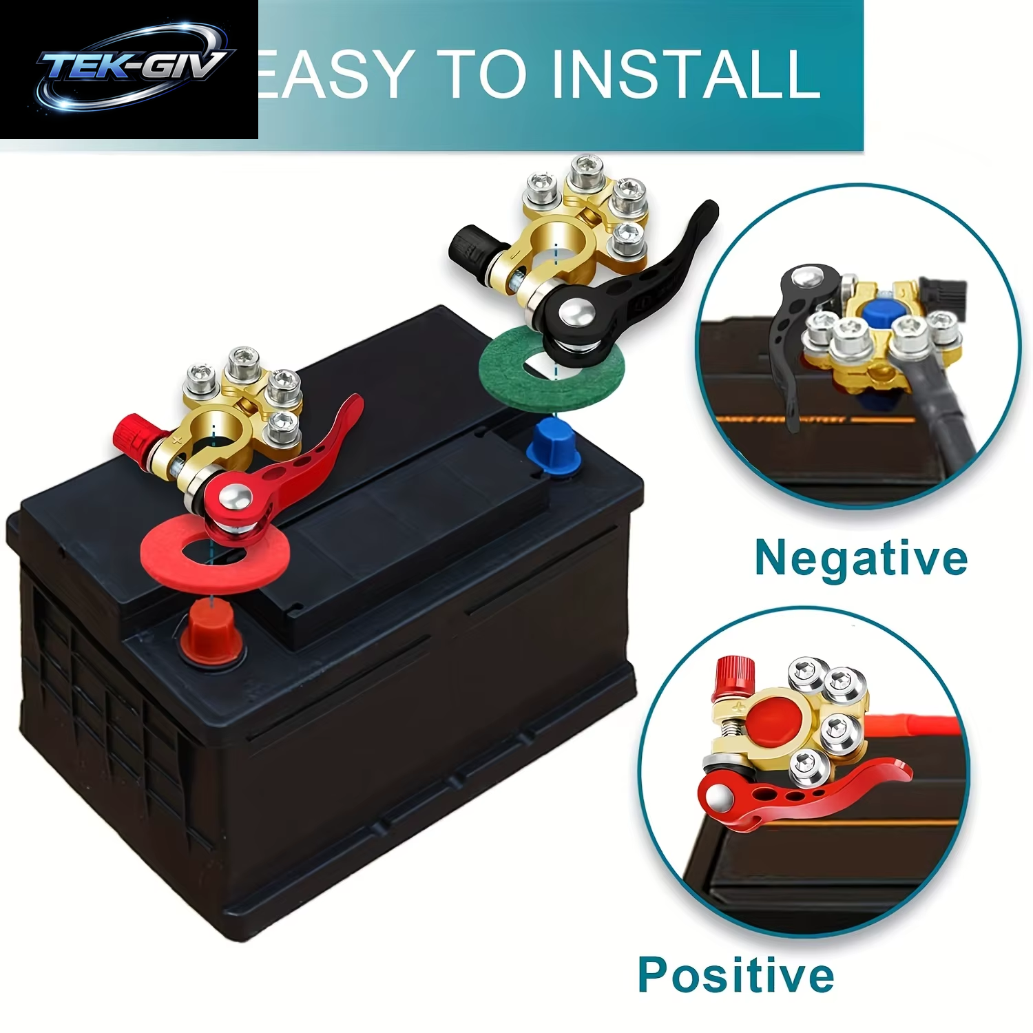 5/10 Stück Autobatterie Schnelltrennklemme Autobatterie-Anschluss-Set Batterie Universal-Kabeladapter Fahrzeug SUV LKW