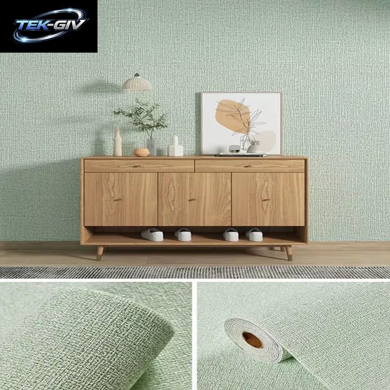 Leinen 3D Schaum Selbstklebende PVC Einfarbig Verdickte Wasserdichte Hintergrund Wand Renovierung Tapete Wand Aufkleber Wohnkultur