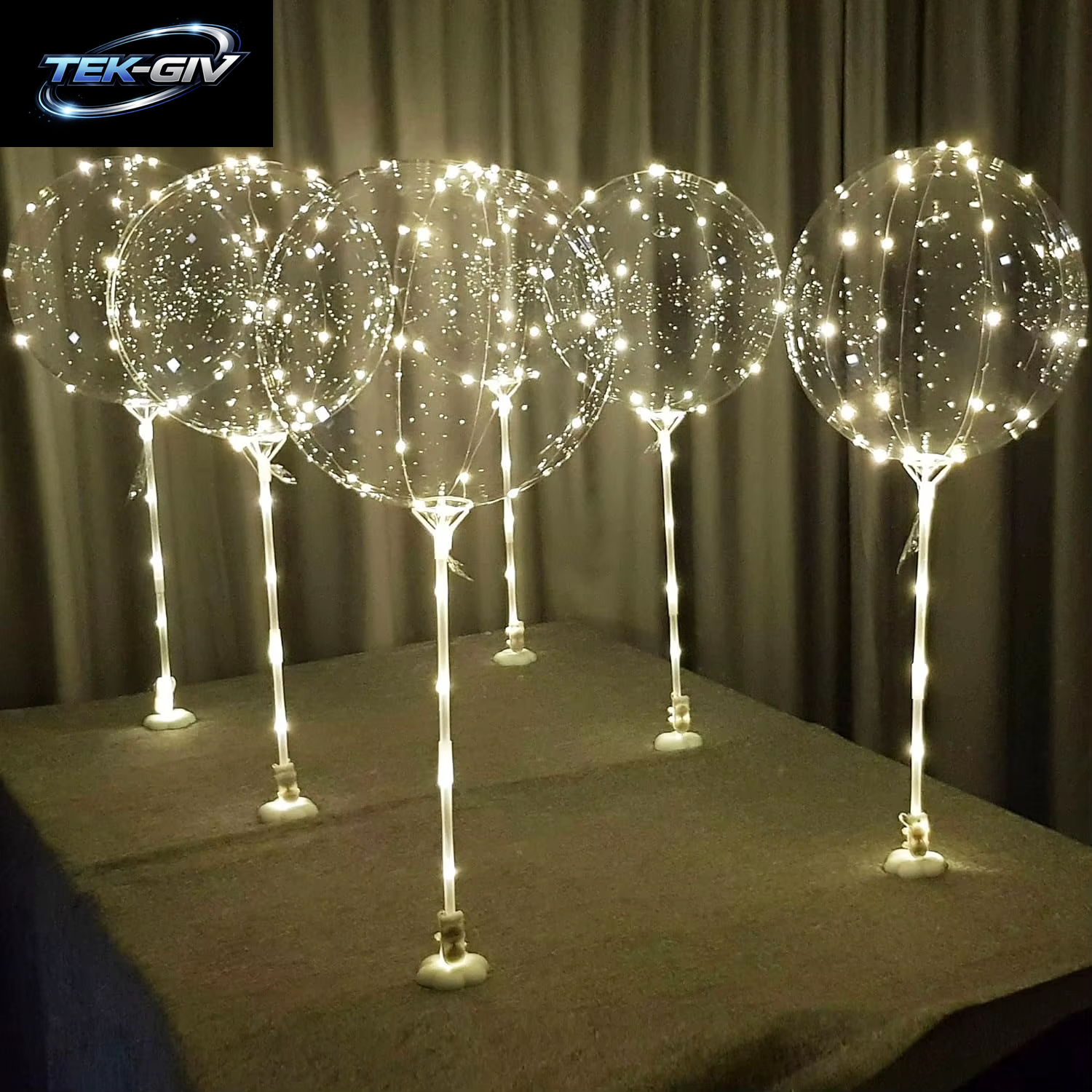 6 Leds Leuchtende Transparente Luftballons Für Hochzeiten, Geburtstage, Junggesellenabschiede (Batterie Nicht Im Lieferumfang Enthalten), Valentinstag, Jahrestag