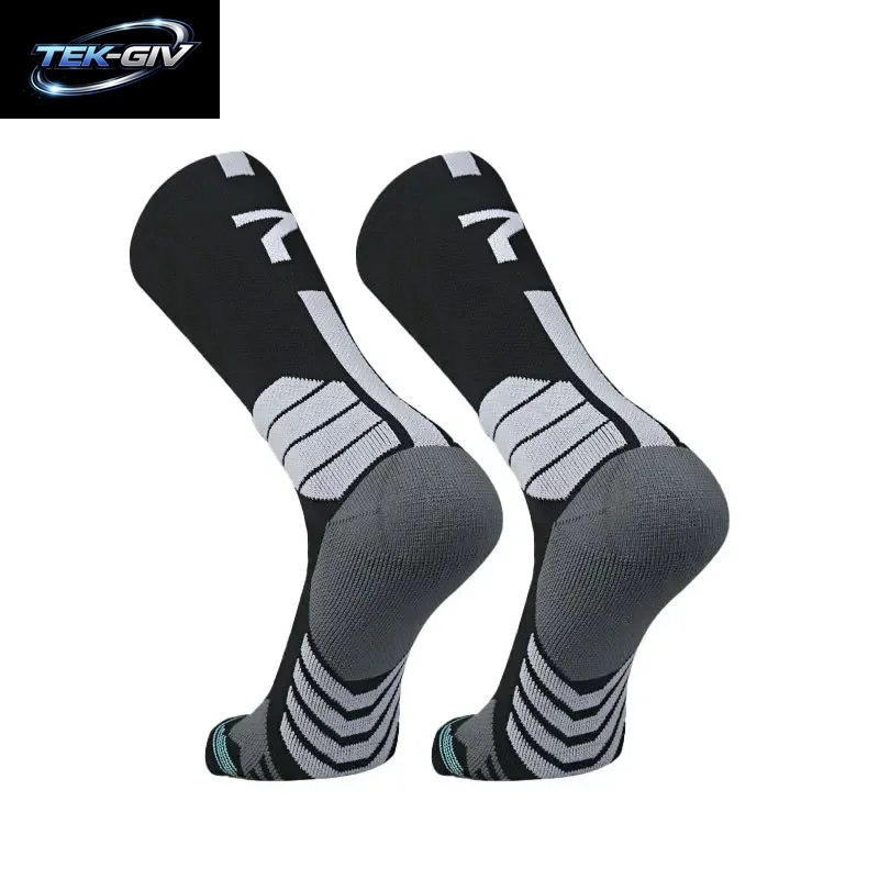 Hochwertige Elite-Basketballsocken Kompressionssocken Für Herren Mit Nummerierung Erwachsene Frottee-Sohle Outdoor-Sportsocken Unisex