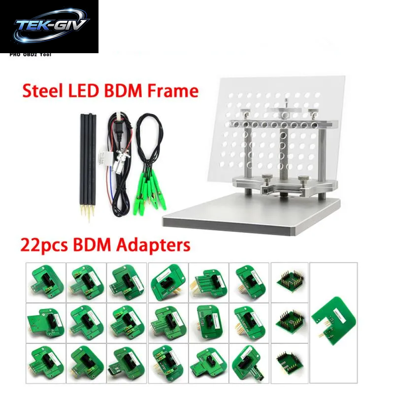 Neueste Led Bdm Rahmen Mit 22Pcs Adapter Komplette Sätze Bdm Tabelle Für Ktag Kess Fgtech Ecu Programmierer Ecu Chip Tuning Flasher Tester