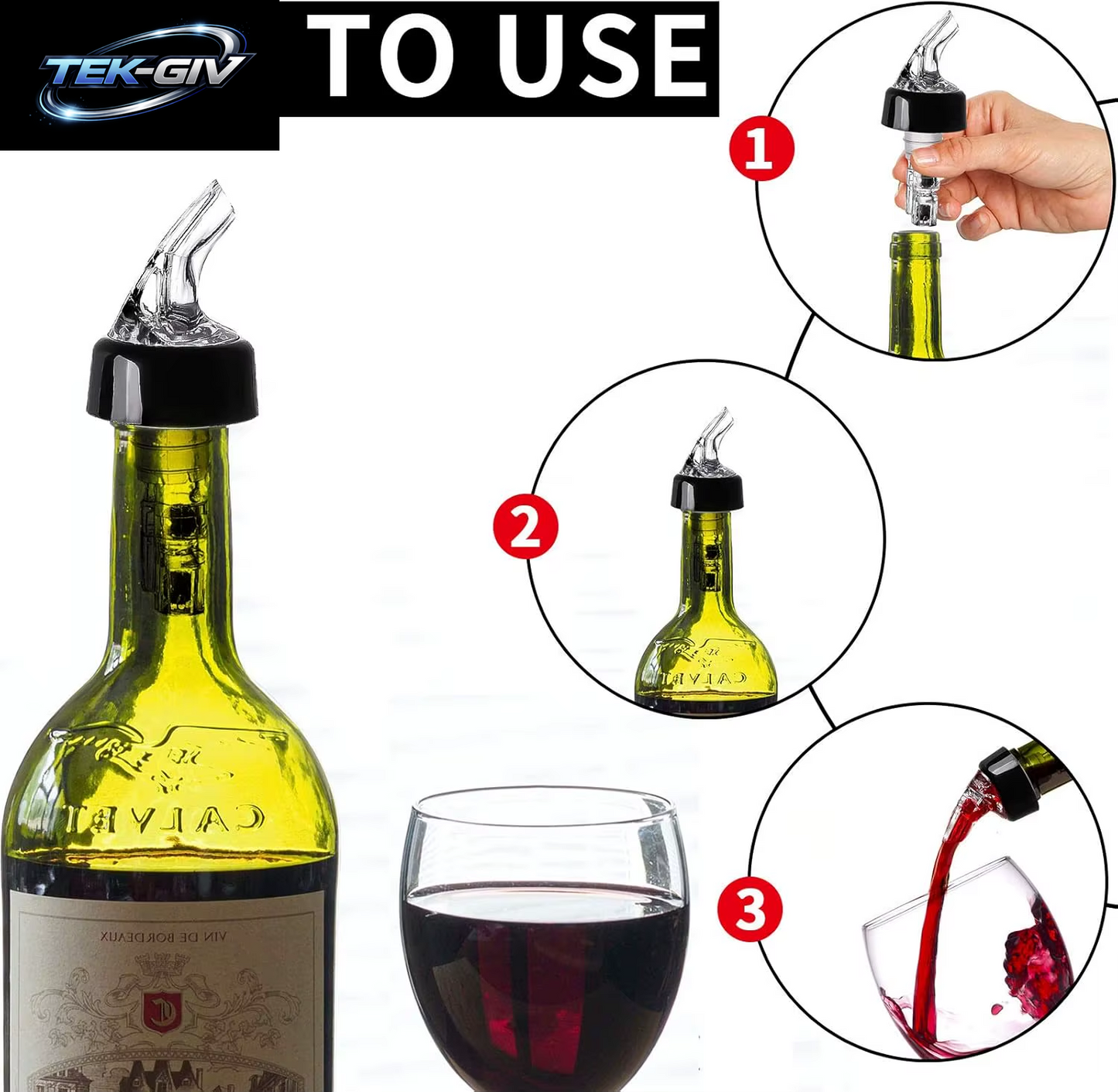 3 Stück Bedruckte Messflaschen-Ausgießer, Ausgießer, Schnapsausgießer, Quick Shot Spirit Driinks Wein, Cocktail, Whiskey-Spender, Barkeeper