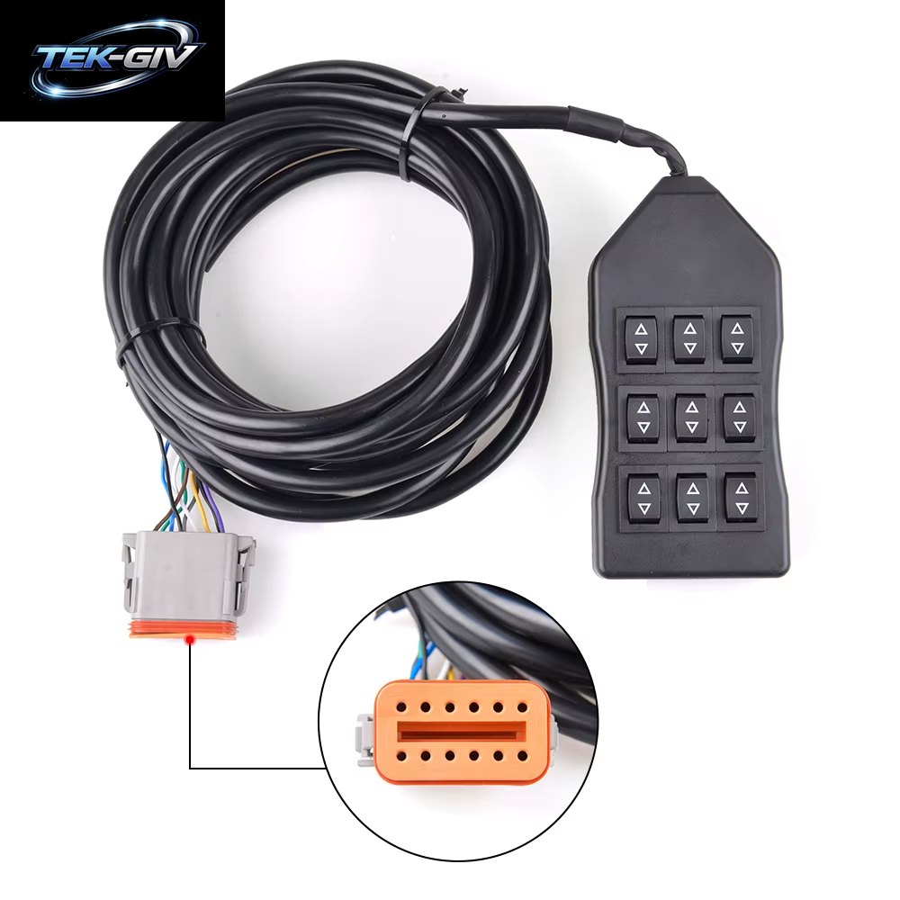 Universal 12V Air Ride Federung Verteiler Ventil Mit 9 Schalter 5M Box Controller Kit